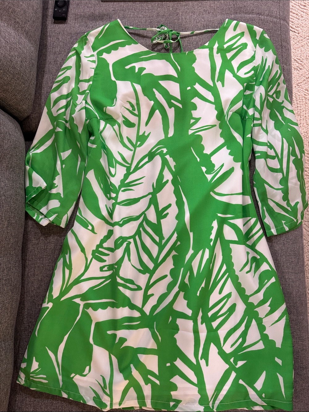 Lily Pulitzer for Target Green & White Tropical Print Shift Dress Size L